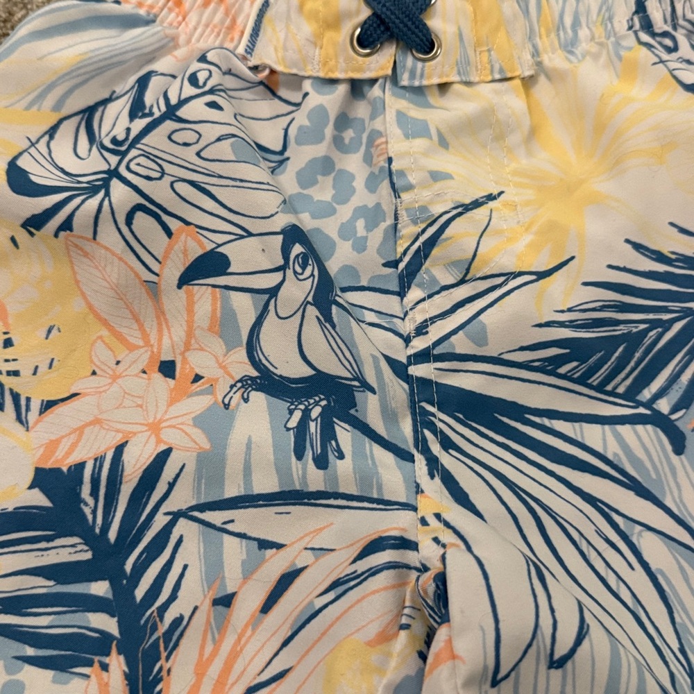 RuggedButts Birds Of Paradise Tropical Swim Trunks 4t - Picture 2 of 7